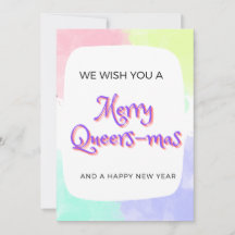 Tarjeta de Navidades LGBTQ+ para homosexuales
