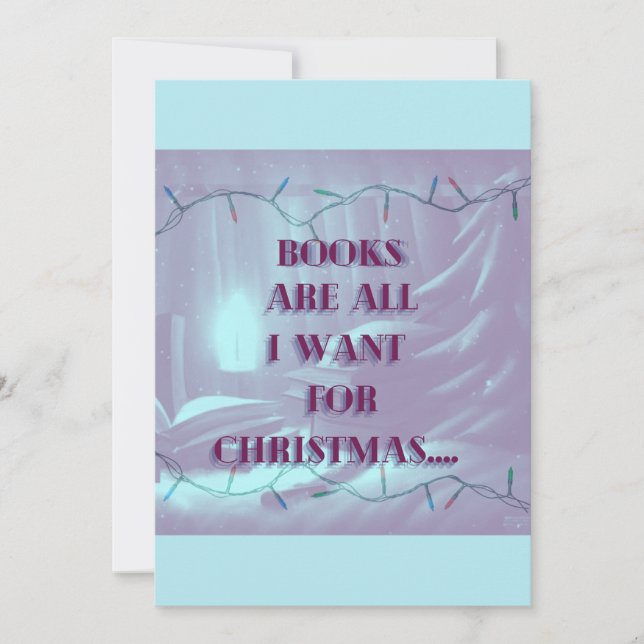 Tarjeta de navidades: Libro para Navidades (Anverso)