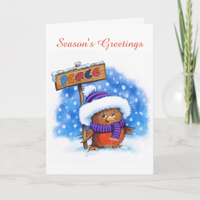 Tarjeta de navidades lindos de Robin de la Paz (Anverso)