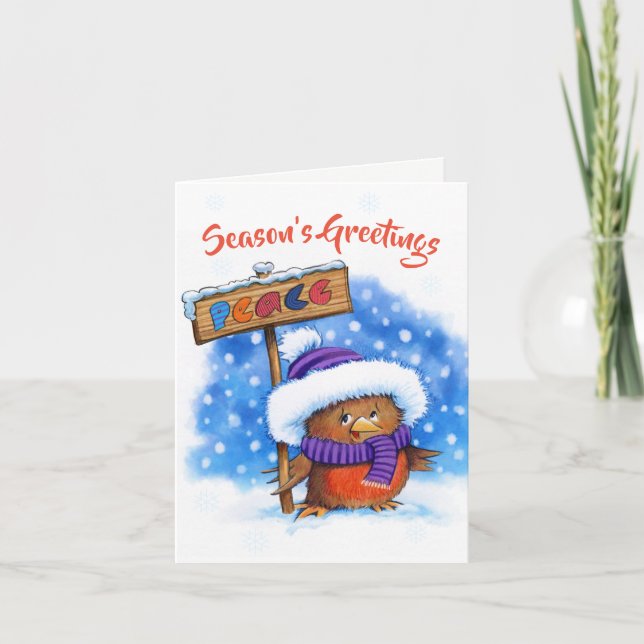 Tarjeta de navidades lindos de Robin de la Paz (Anverso)