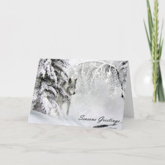 tarjeta de navidades lobo