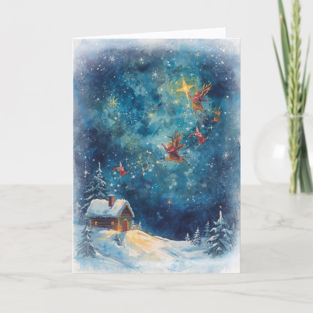 Tarjeta de navidades: los deseos se hacen realidad (Anverso)