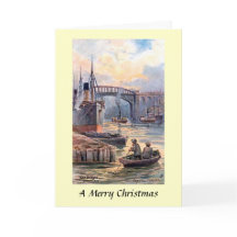 Tarjeta de navidades - Los puentes, Sunderland