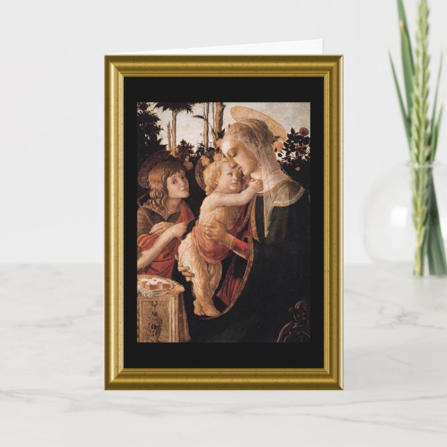 Tarjeta de Navidades Madonna e Infantil (Anverso)