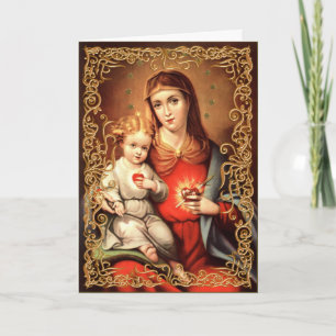 Tarjeta de Navidades Madonna y Niños Inmaculados