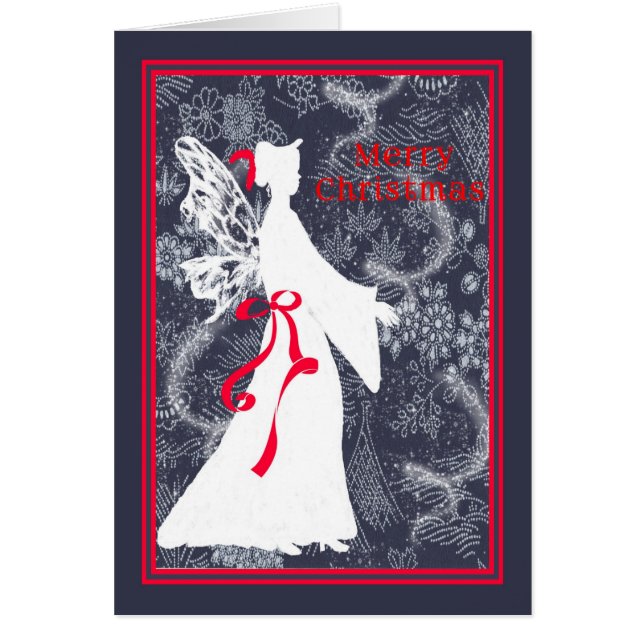 Tarjeta de Navidades mágicos con religión Angel (Frente)