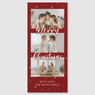 Tarjeta de Navidades magnéticos moderna de la foto