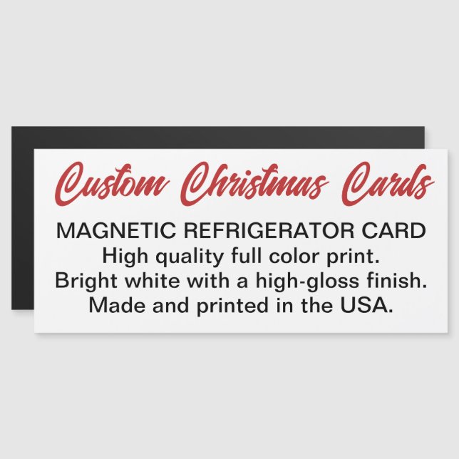 TARJETA DE NAVIDADES MAGNÉTICOS personalizados del (Anverso/Reverso)