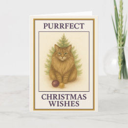 Tarjeta de Navidades Maine Coon - Gato "Boston" Pu