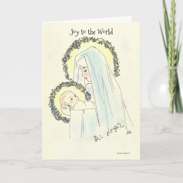 Tarjeta de Navidades Mary and Child (Anverso)
