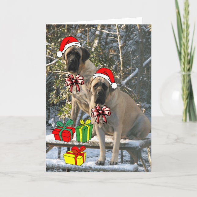 Tarjeta de Navidades Mastiff (Anverso)