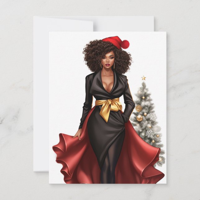Tarjeta de Navidades Melanin Magic Holiday (Anverso)