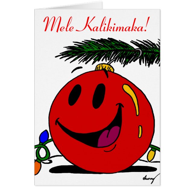 Tarjeta de Navidades Mele Kalikimaka Hawaiin (Frente)
