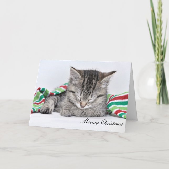 Tarjeta de Navidades Meowy (Anverso)