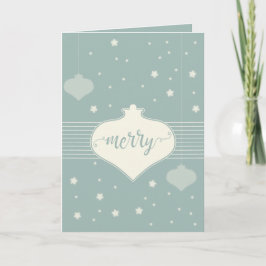 Tarjeta de Navidades "Merry" retro moderna y elega