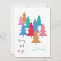 Tarjeta de Navidades merry y Bright