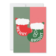 Tarjeta de Navidades merry y Bright