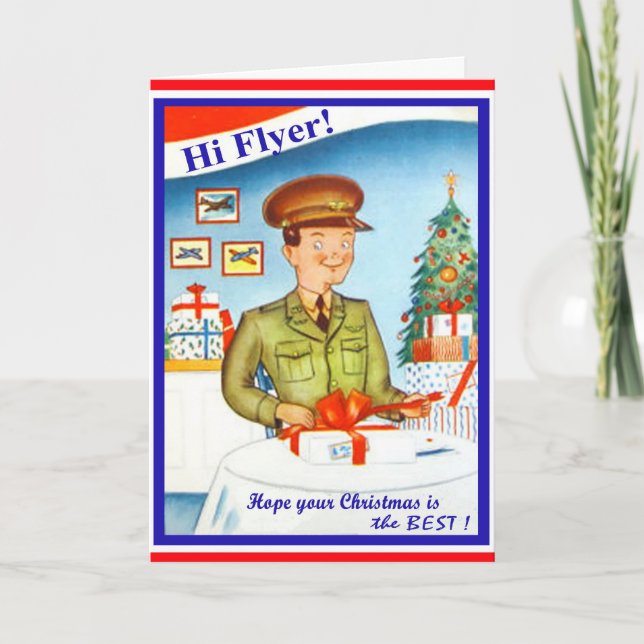 Tarjeta de Navidades militares de la Fuerza Aérea  (Anverso)