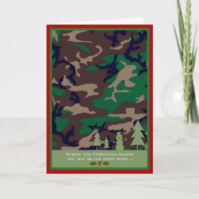 Tarjeta de Navidades militares - Usted puede estar (Anverso)