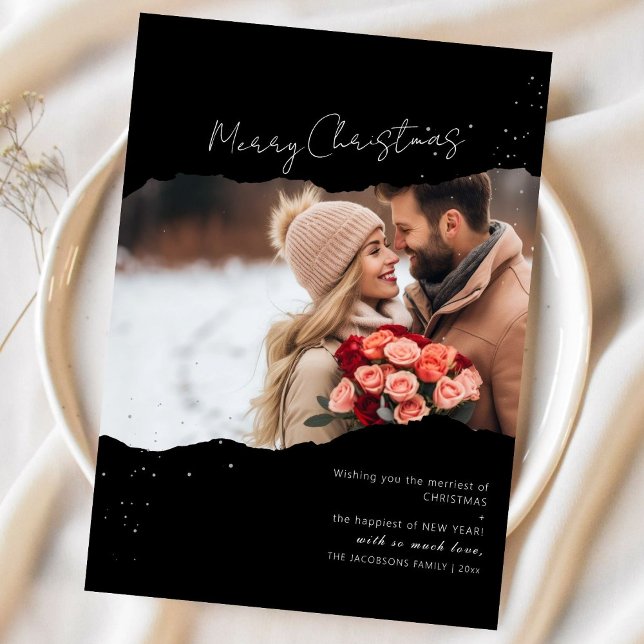 Tarjeta de Navidades Minimalistas de fotografía mo (Subido por el creador)