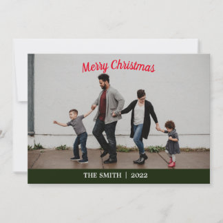 Tarjeta de Navidades Minimalistas de fotografía mo