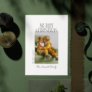 Tarjeta de Navidades Minimalistas de fotografía ún