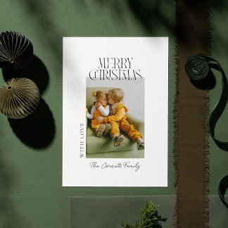 Tarjeta de Navidades Minimalistas de fotografía ún