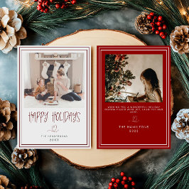 Tarjeta de Navidades Minimalistas Felices Fiestas