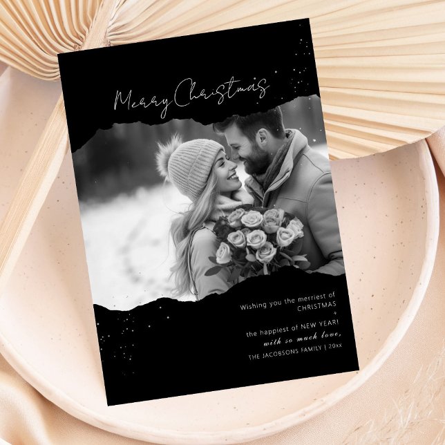 Tarjeta de Navidades minimalistas modernos de foto (Subido por el creador)