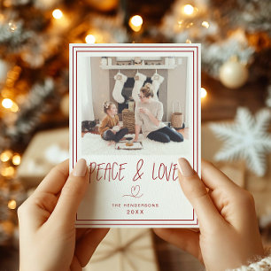 Tarjeta de Navidades Minimalistas por la paz y el 