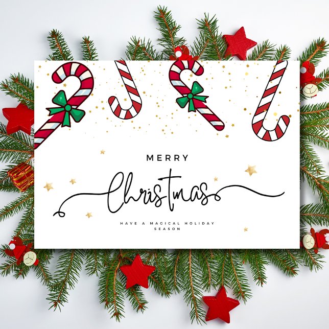 Tarjeta de Navidades minimalistas, vacaciones simp (Subido por el creador)