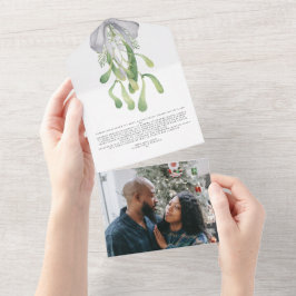 Tarjeta de Navidades Mistletoe Elegant