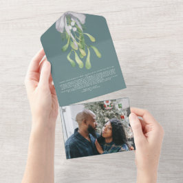 Tarjeta de Navidades Mistletoe Elegant