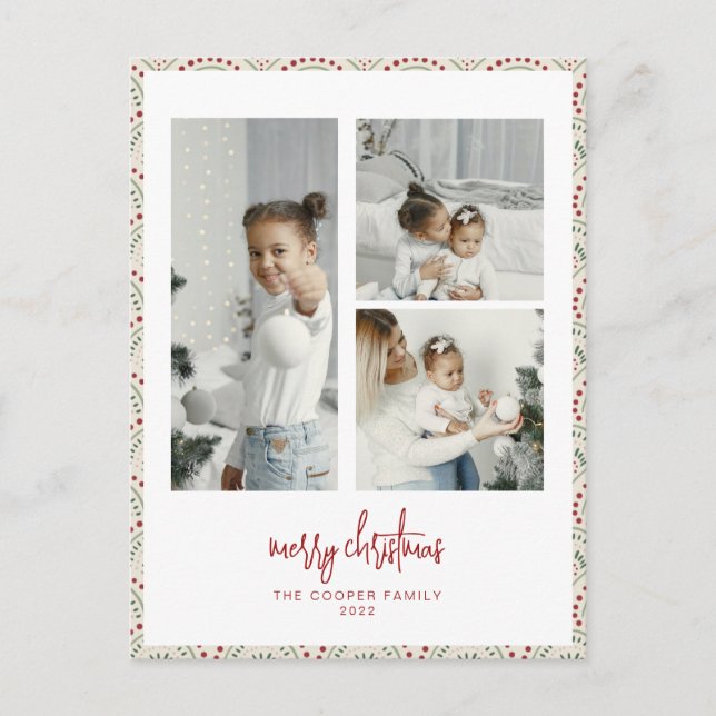 Tarjeta de Navidades modernos (Anverso)