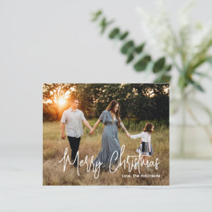 Tarjeta de Navidades modernos con guión elegante