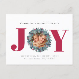 Tarjeta de Navidades modernos de Eucalyptus Photo 