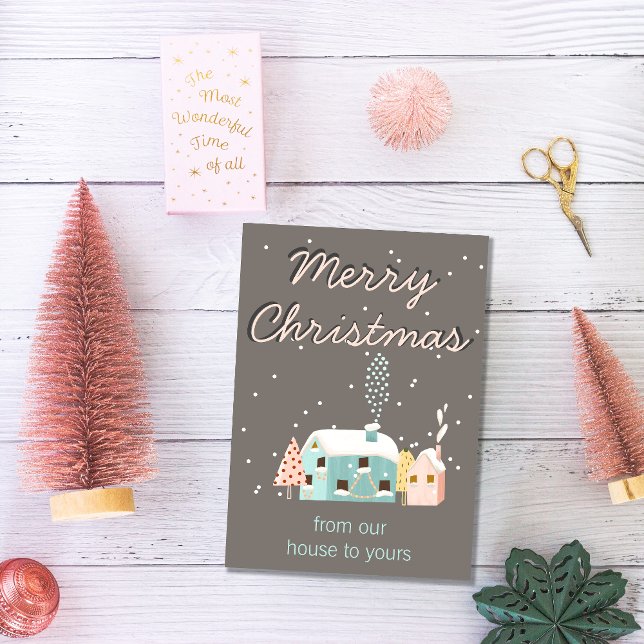 Tarjeta de Navidades modernos de nuestra casa a la (Subido por el creador)