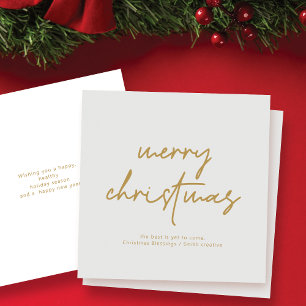 Tarjeta de Navidades modernos de tipografía de crí