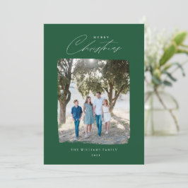 Tarjeta de Navidades modernos fotográficos cepilla