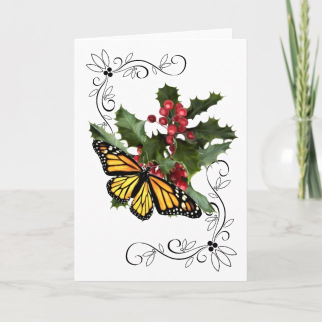 Tarjeta de navidades - Monarca y Holly (Anverso)