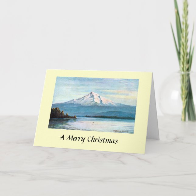 Tarjeta de Navidades - Monte Hood, Oregón (Anverso)