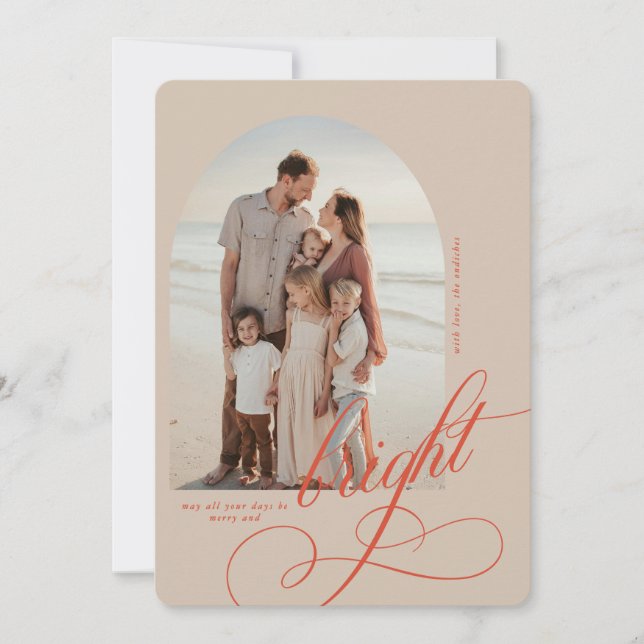 Tarjeta de Navidades mora y brillante (Anverso)