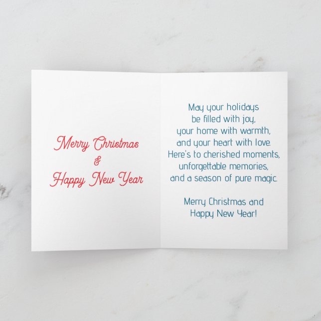 Tarjeta de navidades mostrando Magia de Navidades (Interior)