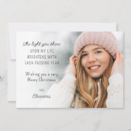 Tarjeta de Navidades motivacionales de fotos del c