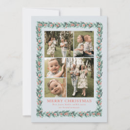 Tarjeta de Navidades multifotográficos de borde de