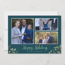 Tarjeta de Navidades multifotográficos para botáni