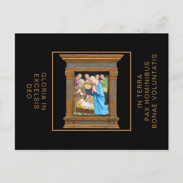 Tarjeta de Navidades NATIVITY Luca Della Robbia (Anverso)