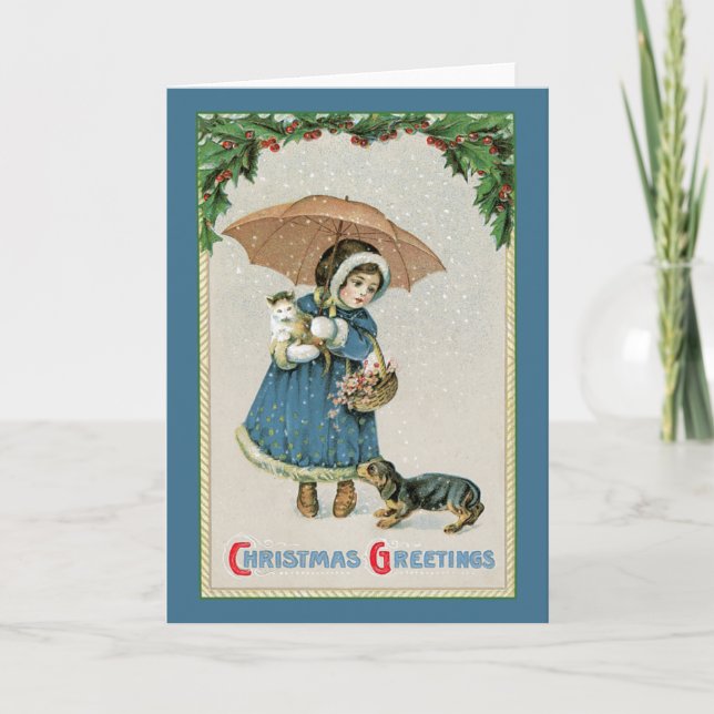 Tarjeta de navidades: Navidad vintage (Anverso)