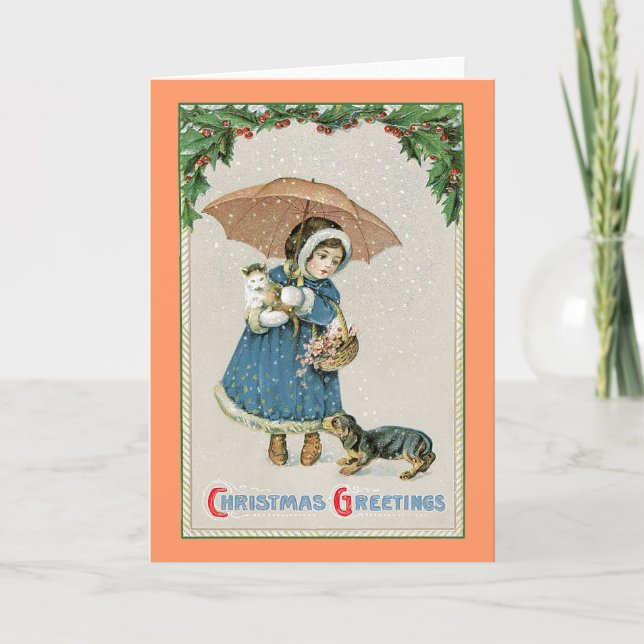 Tarjeta de navidades: Navidad vintage (Anverso)