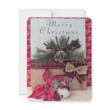 Tarjeta de Navidades navideños de Feliz